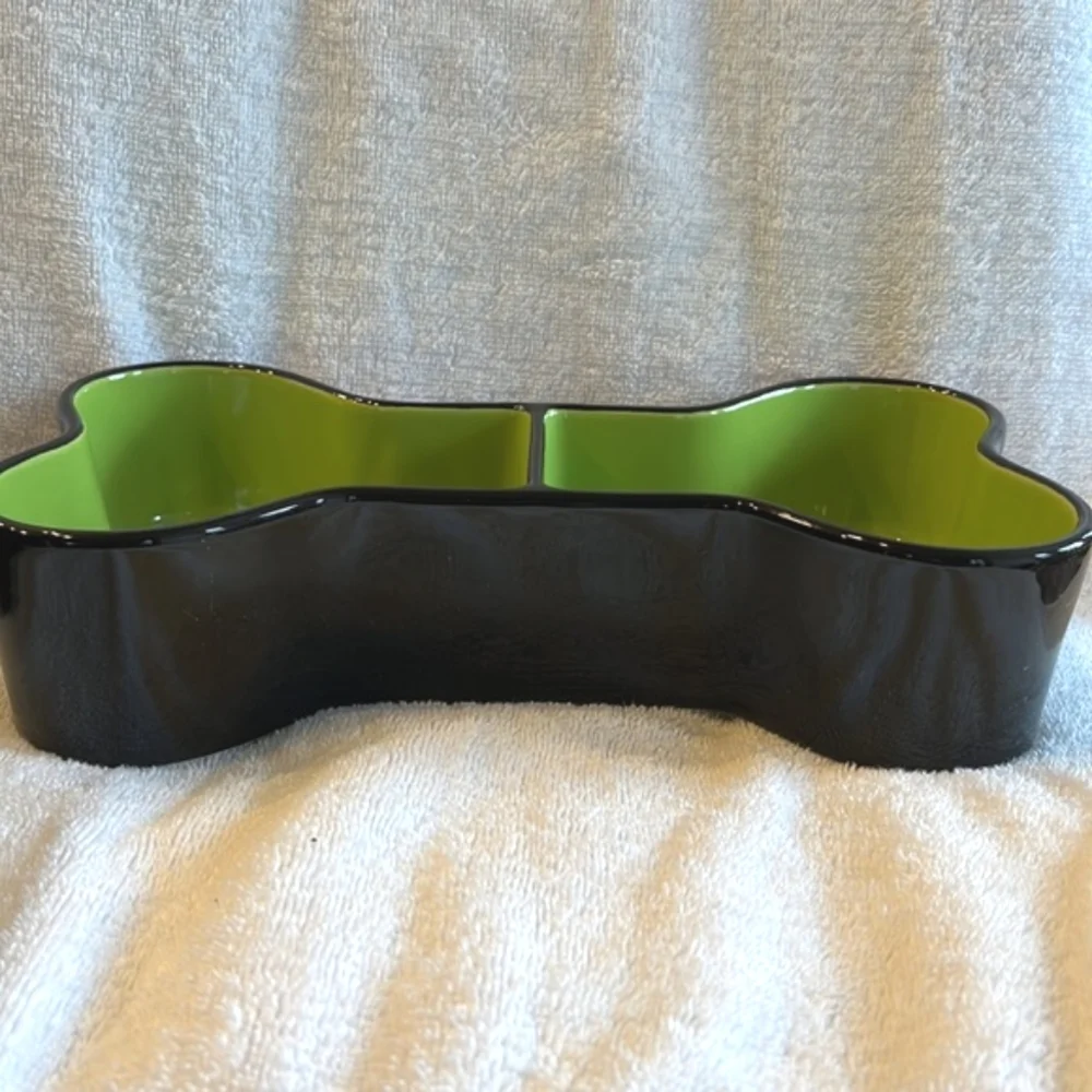 RAE DUNN | Brew and Gruel Bone Shaped Food and Water Dish
